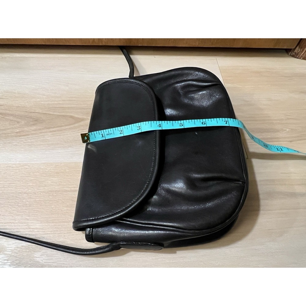 Vintage Coach Cafe 4111‎ Black Leather Crossbody Bag Made In Italy 1751-392 - Picture 4 of 16